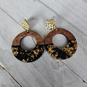 Wooden Earrings, Jewelry, Fashion Earrings, Gift Idea